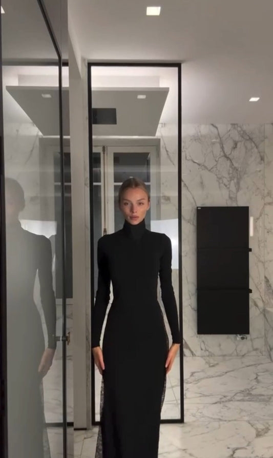 Vestido Black detalle espalda de encaje | Martín Essence