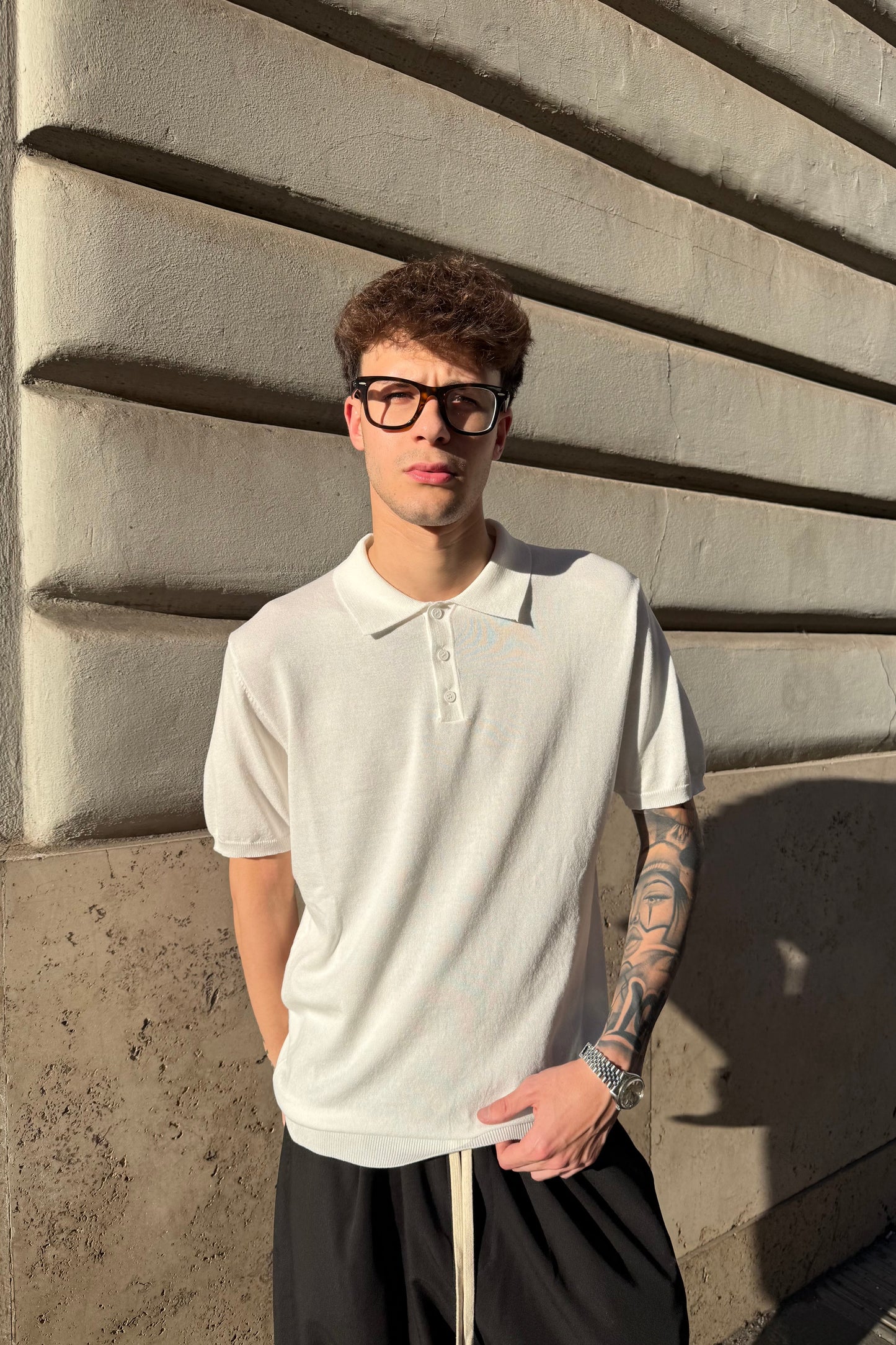 Polo Hilo Blanco