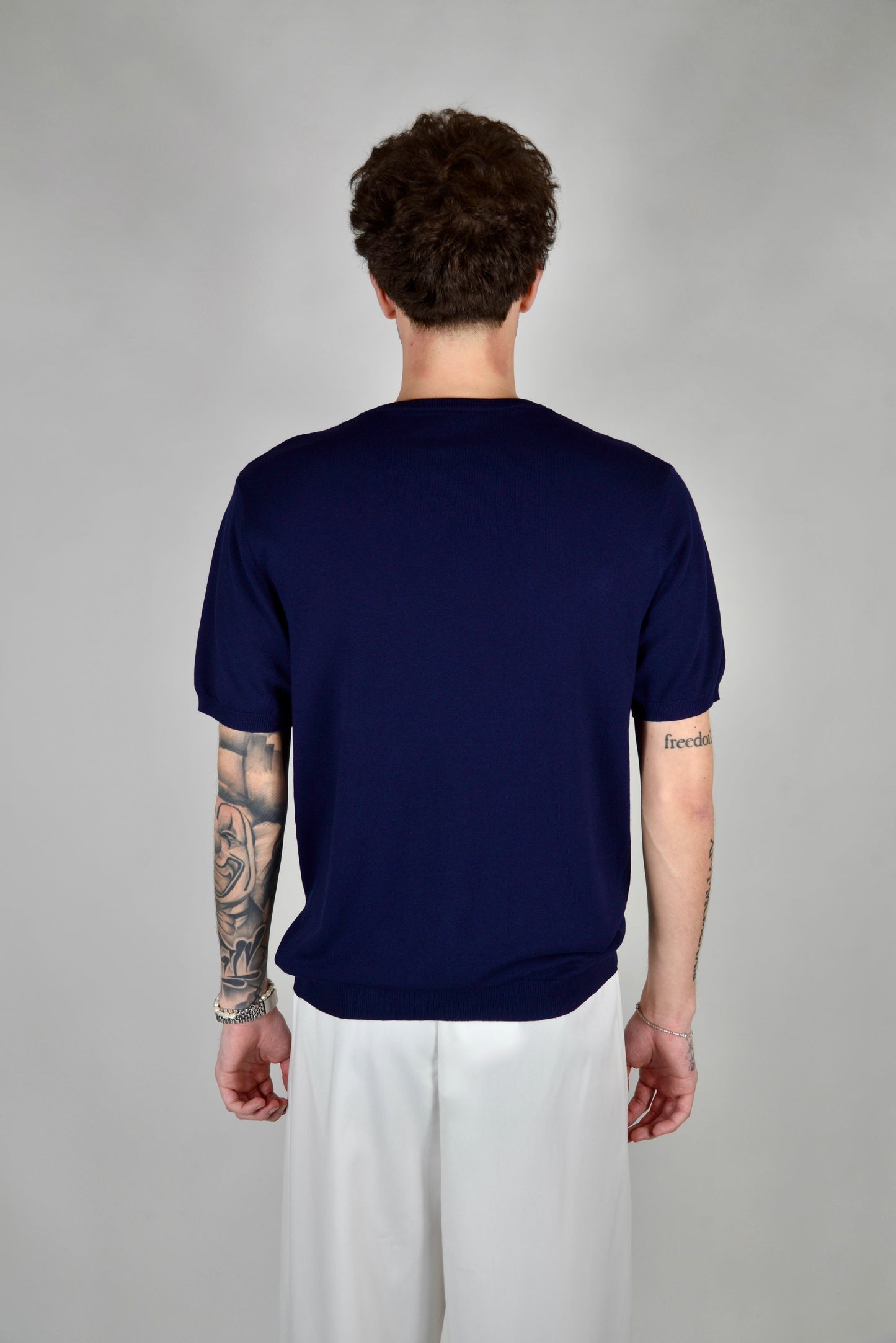 Camiseta Hilo Premium Azul Navy