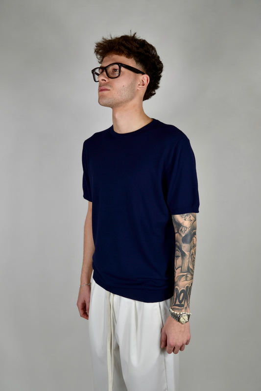 Camiseta Hilo Premium Azul Navy