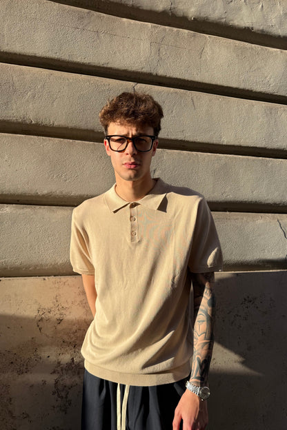 Polo Hilo Beige
