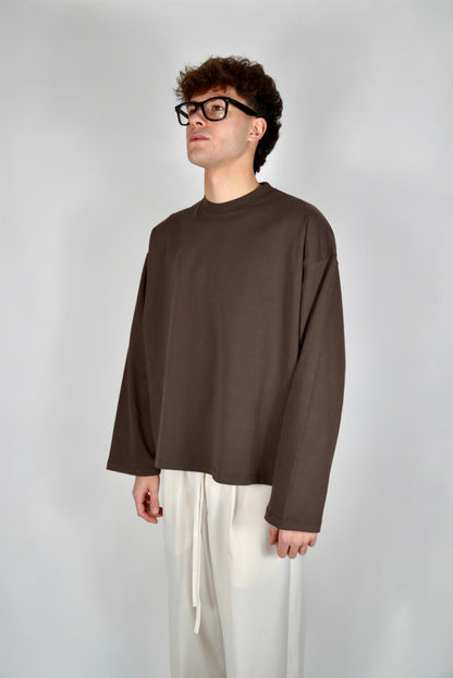 Camiseta Manga Larga Marrón