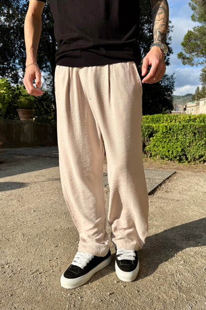 Pantalón Lino Beige