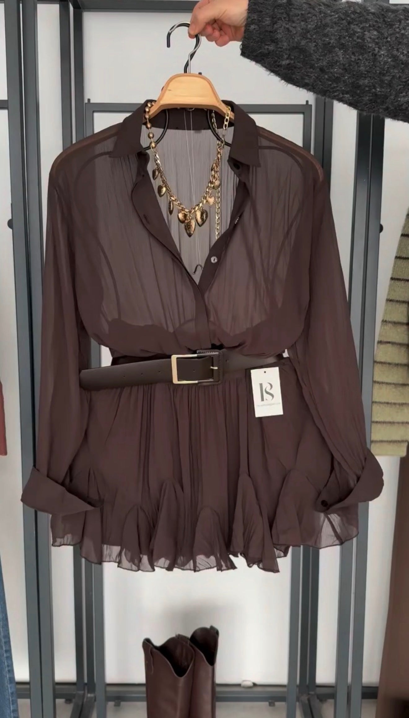 Vestido Tutina Fiel Midi Manga Larga 4 Colores