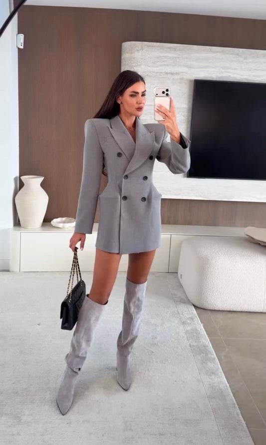 Vestido blazer doppiopetto lateral | Martín Essence