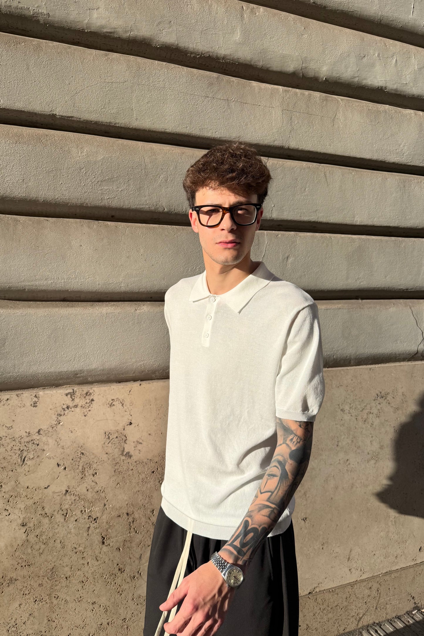 Polo Hilo Blanco