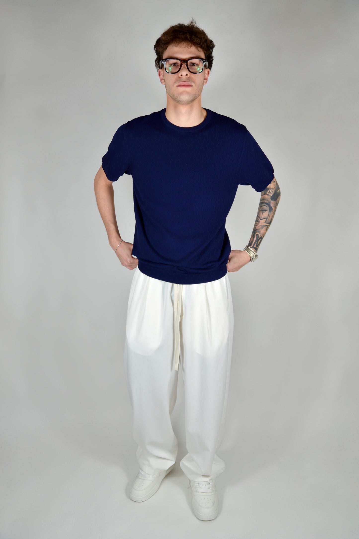 Camiseta Hilo Premium Azul Navy