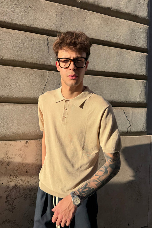 Polo Hilo Beige