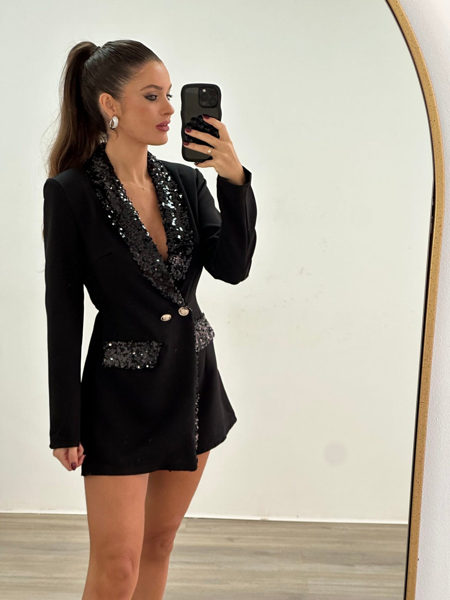 Vestido Glam Chaqueta Lentejuelas Pantalón Interior