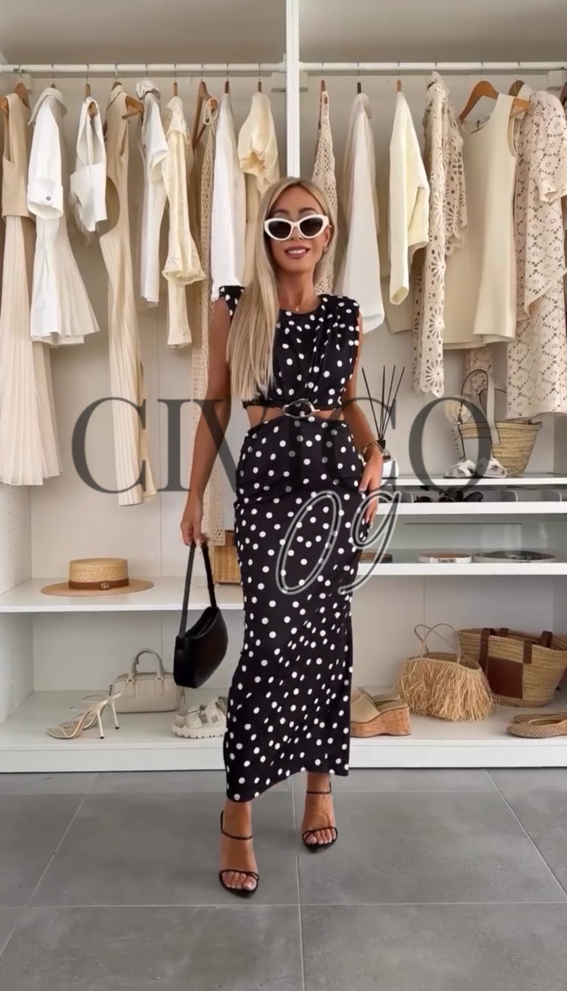 Vestido Poins Largo Lunares Mangas Volantes 5 Colores