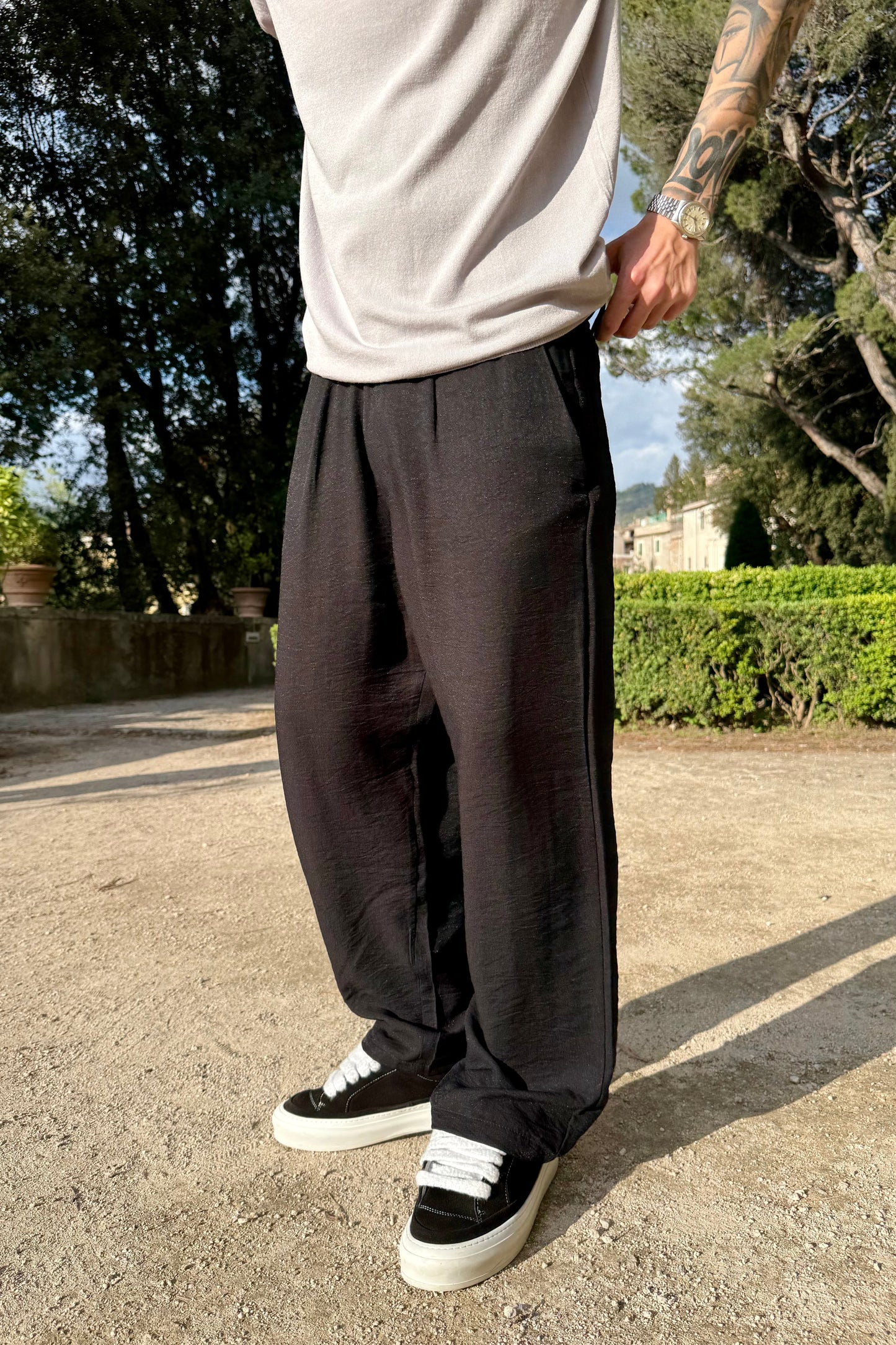 Pantalón Lino Negro