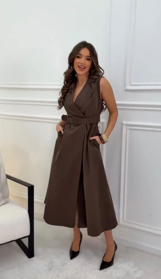 Vestido Mirea Largo Sin Mangas 8 Colores
