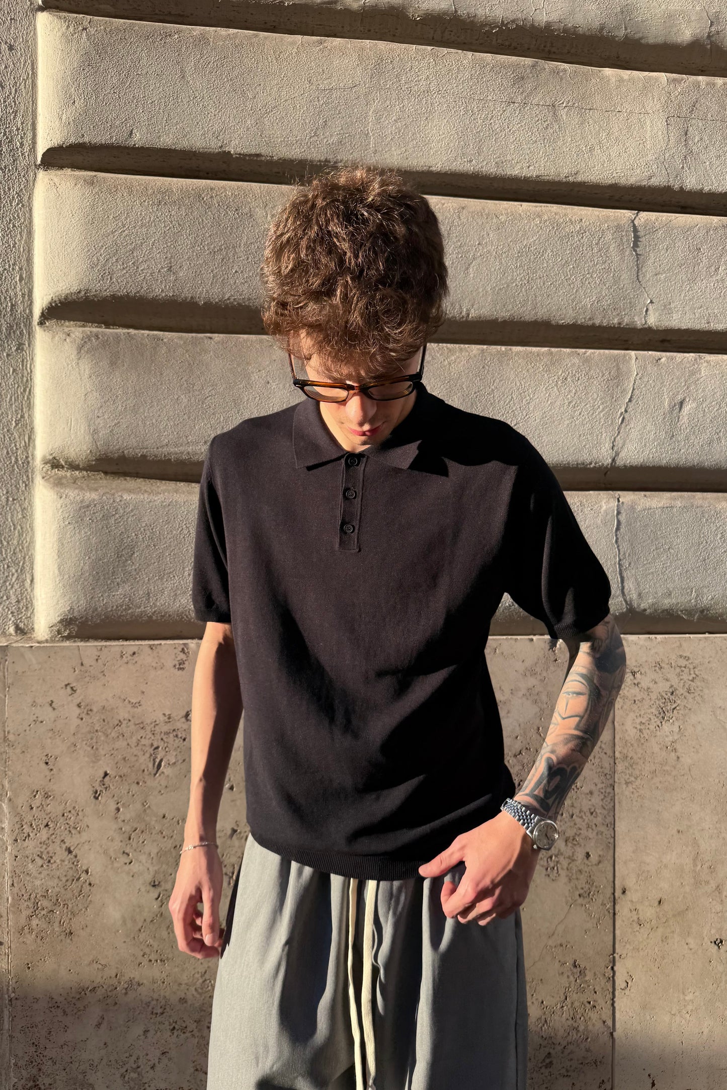 Polo Hilo Negro