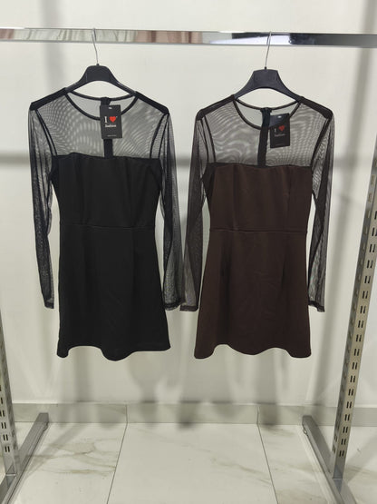Vestido Velar Midi Manga Larga Velada Elegante