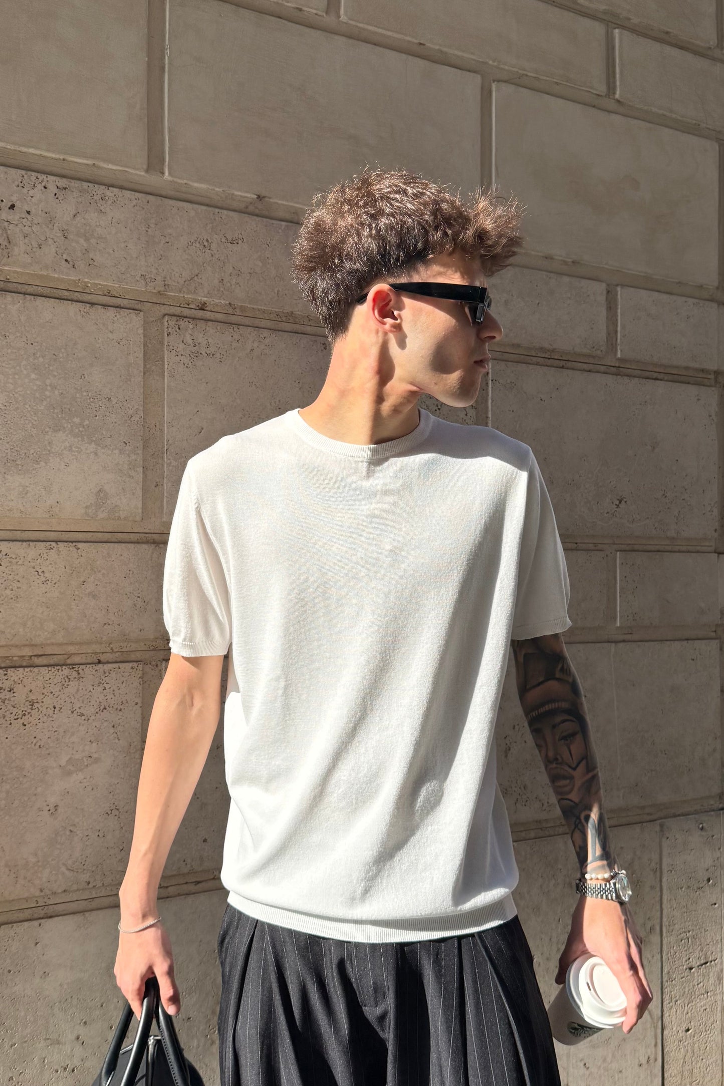 Camiseta Hilo Premium Blanca