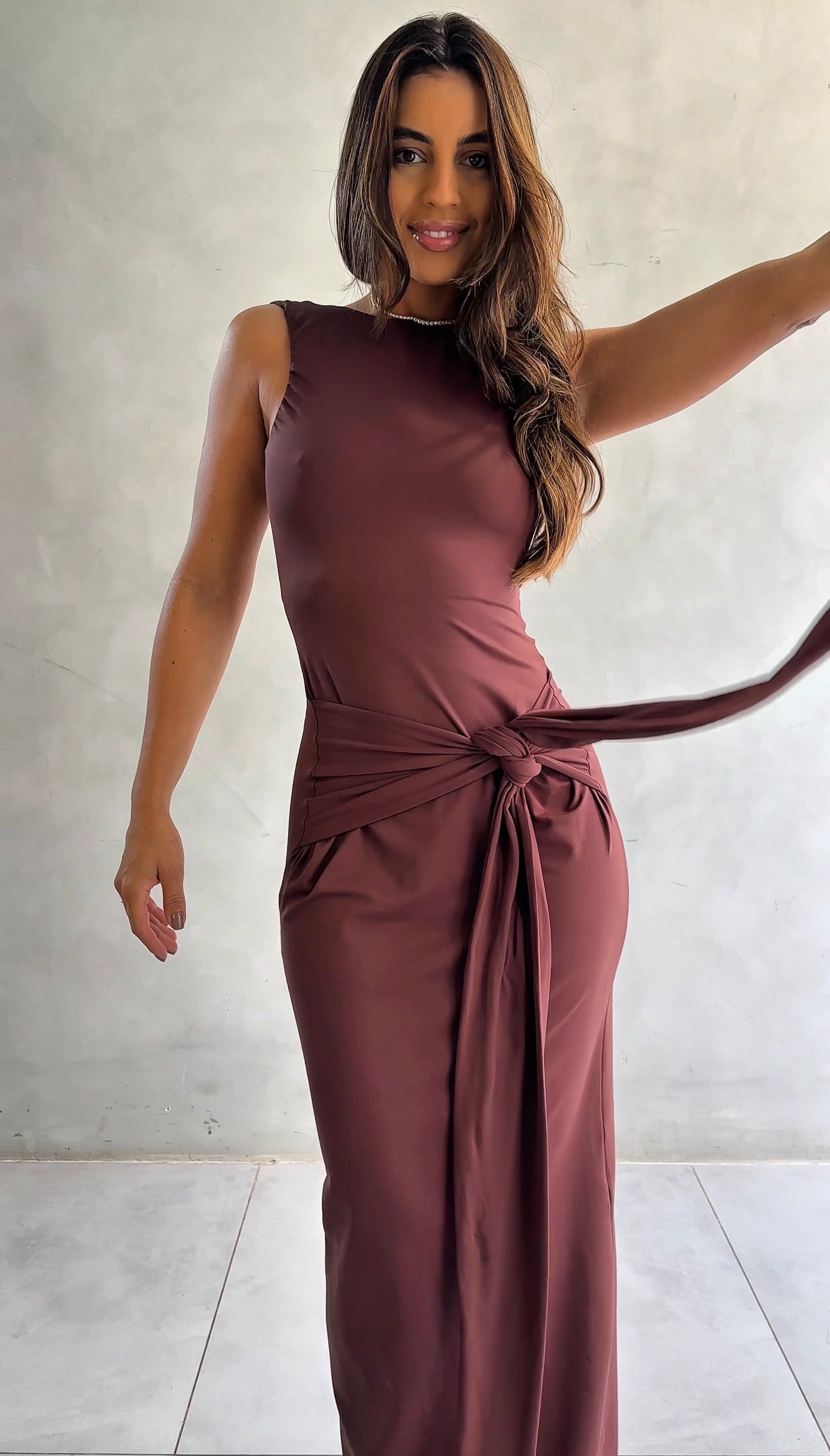 Vestido Perry Largo Espalda Descubierta 6 Colores