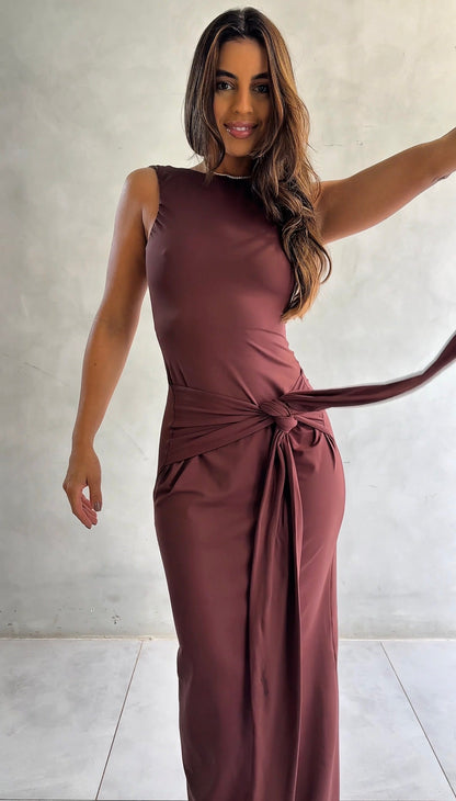 Vestido Perry Largo Espalda Descubierta 6 Colores