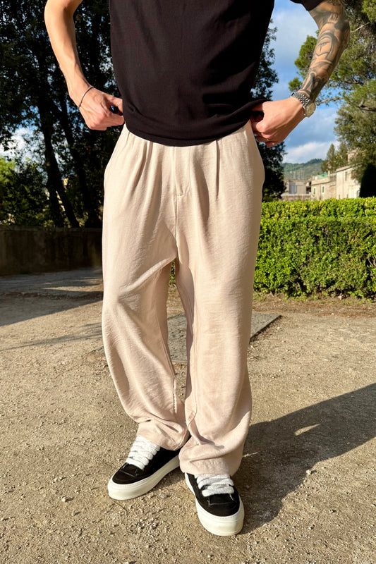 Pantalón Lino Beige