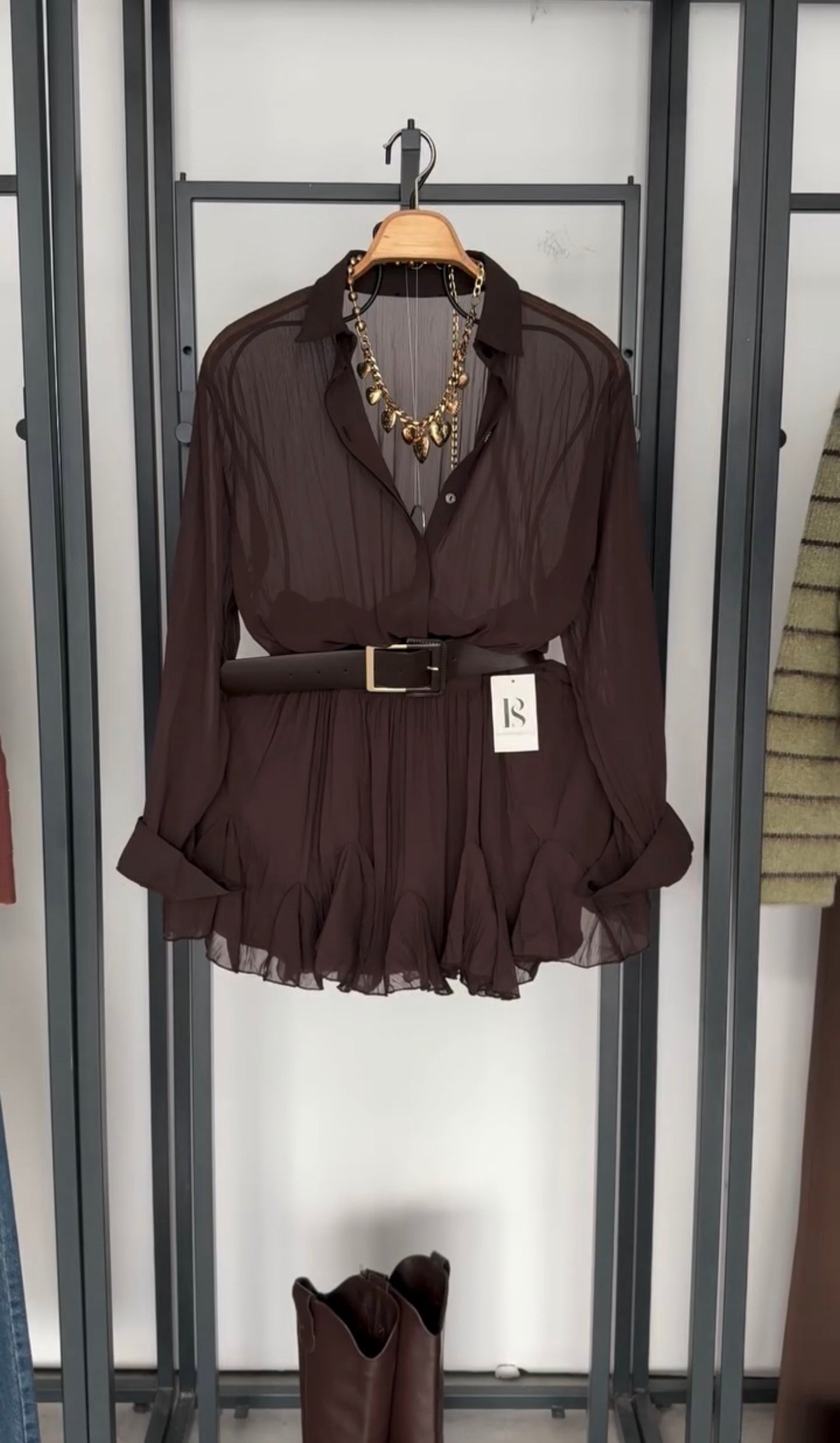 Vestido Tutina Fiel Midi Manga Larga 4 Colores