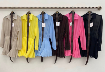 Vestido Tutina Fiel Midi Manga Larga 4 Colores