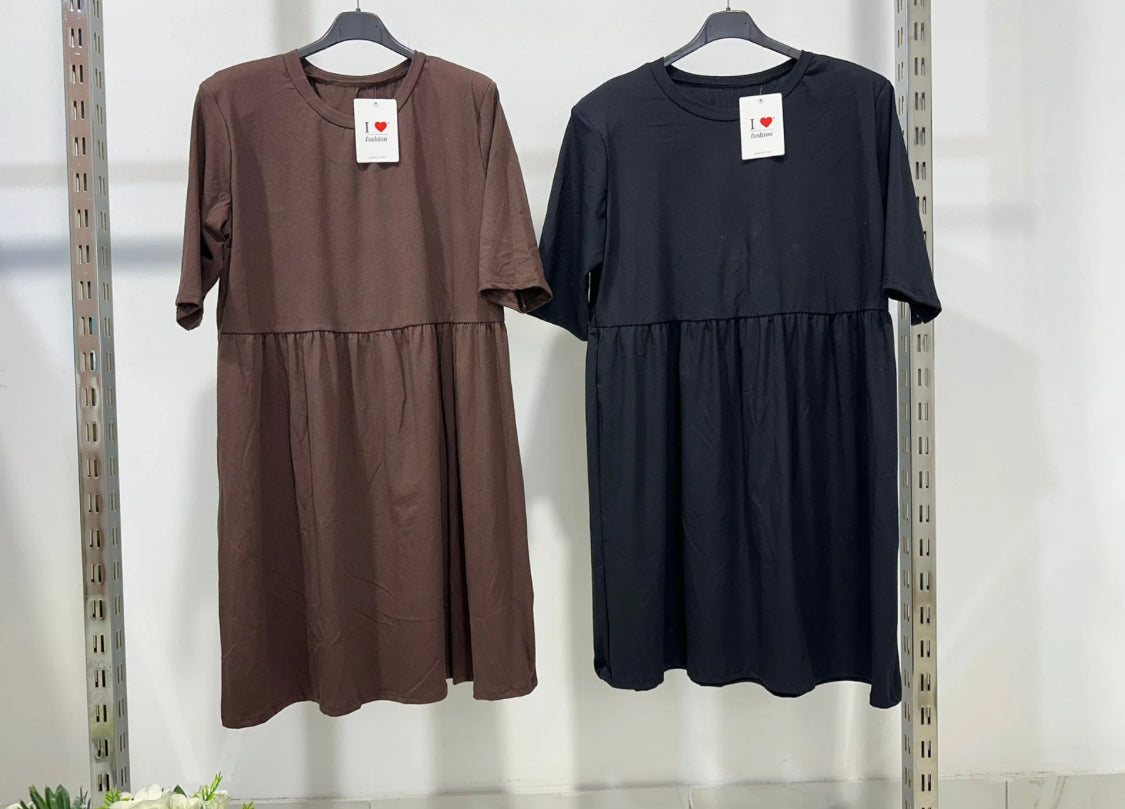 Vestido Melli Midi Media Manga 2 Colores