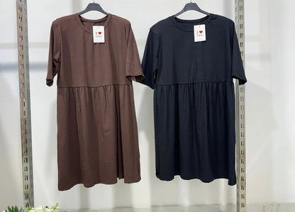 Vestido Melli Midi Media Manga 2 Colores