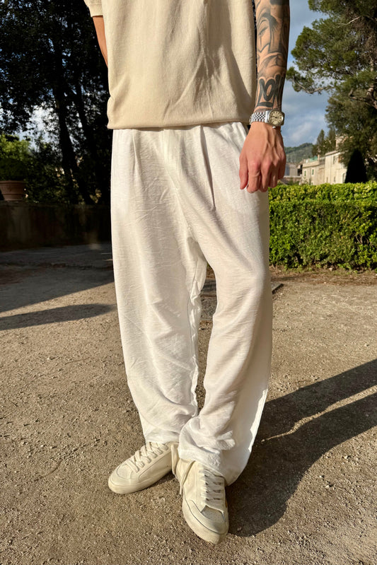 Pantalón Lino Blanco