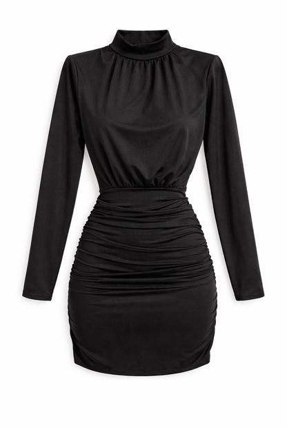 Vestido Polly Midi Manga Larga Elegante