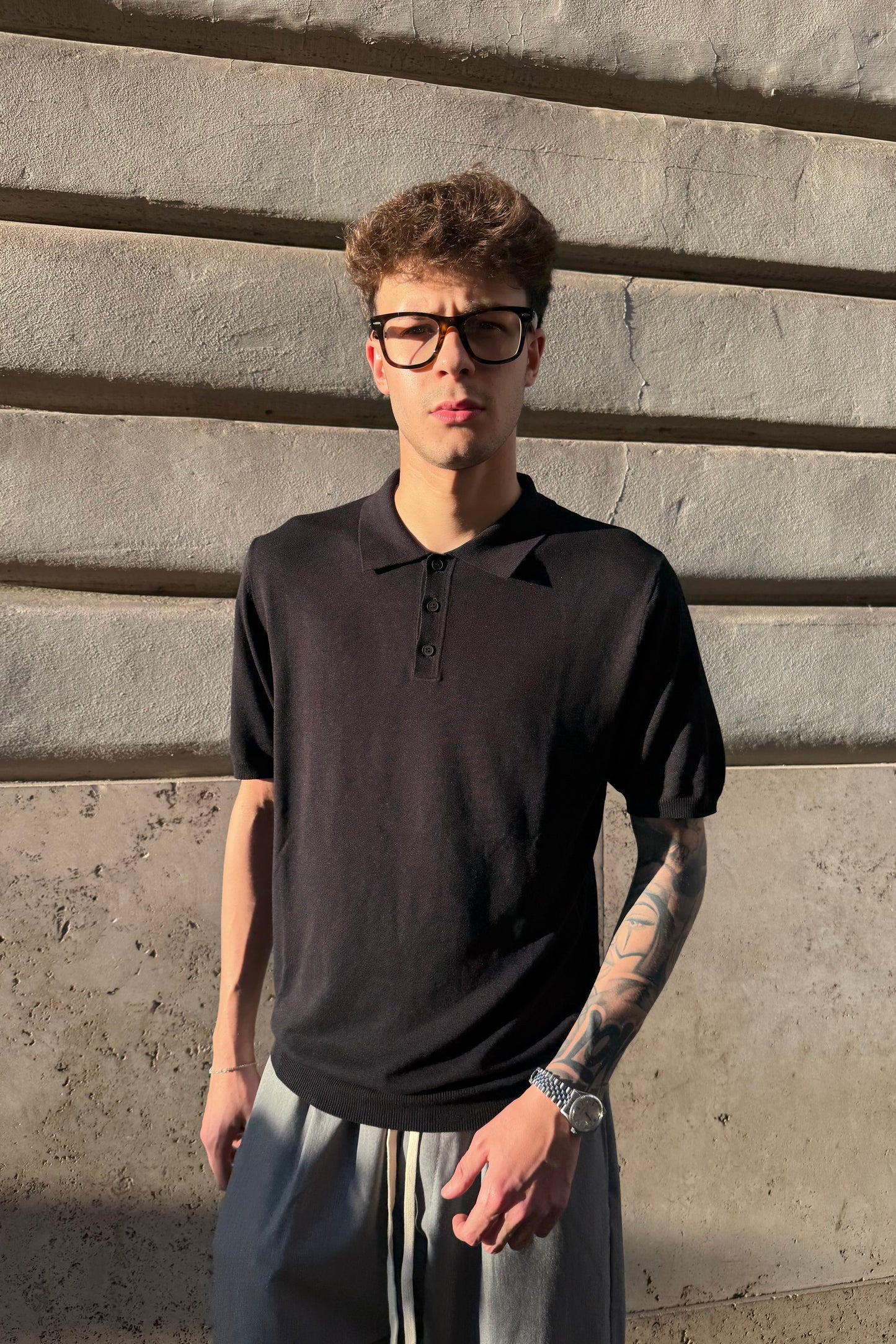 Polo Hilo Negro