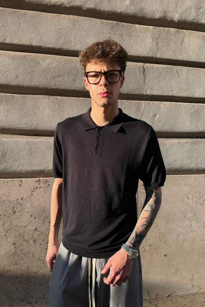 Polo Hilo Negro