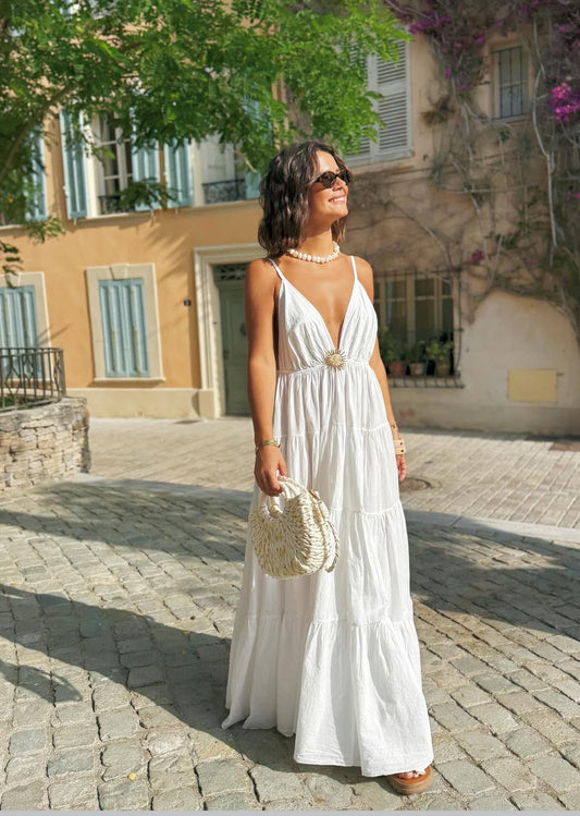 Vestido Greis vista lateral | Martín Essence