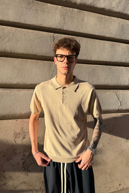 Polo Hilo Beige
