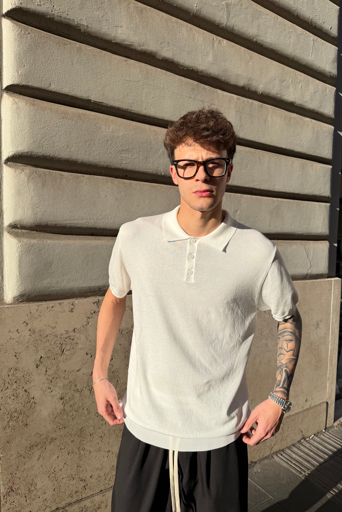 Polo Hilo Blanco