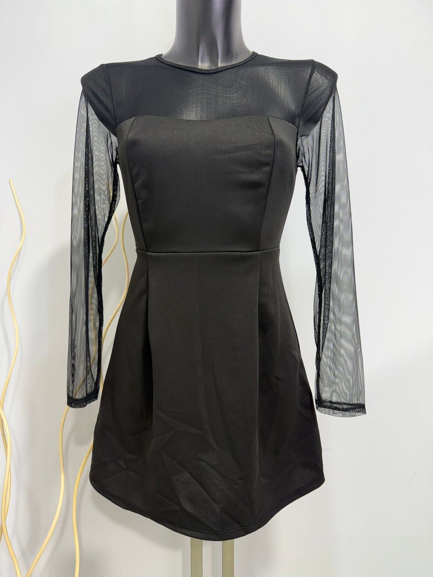 Vestido Velar Midi Manga Larga Velada Elegante