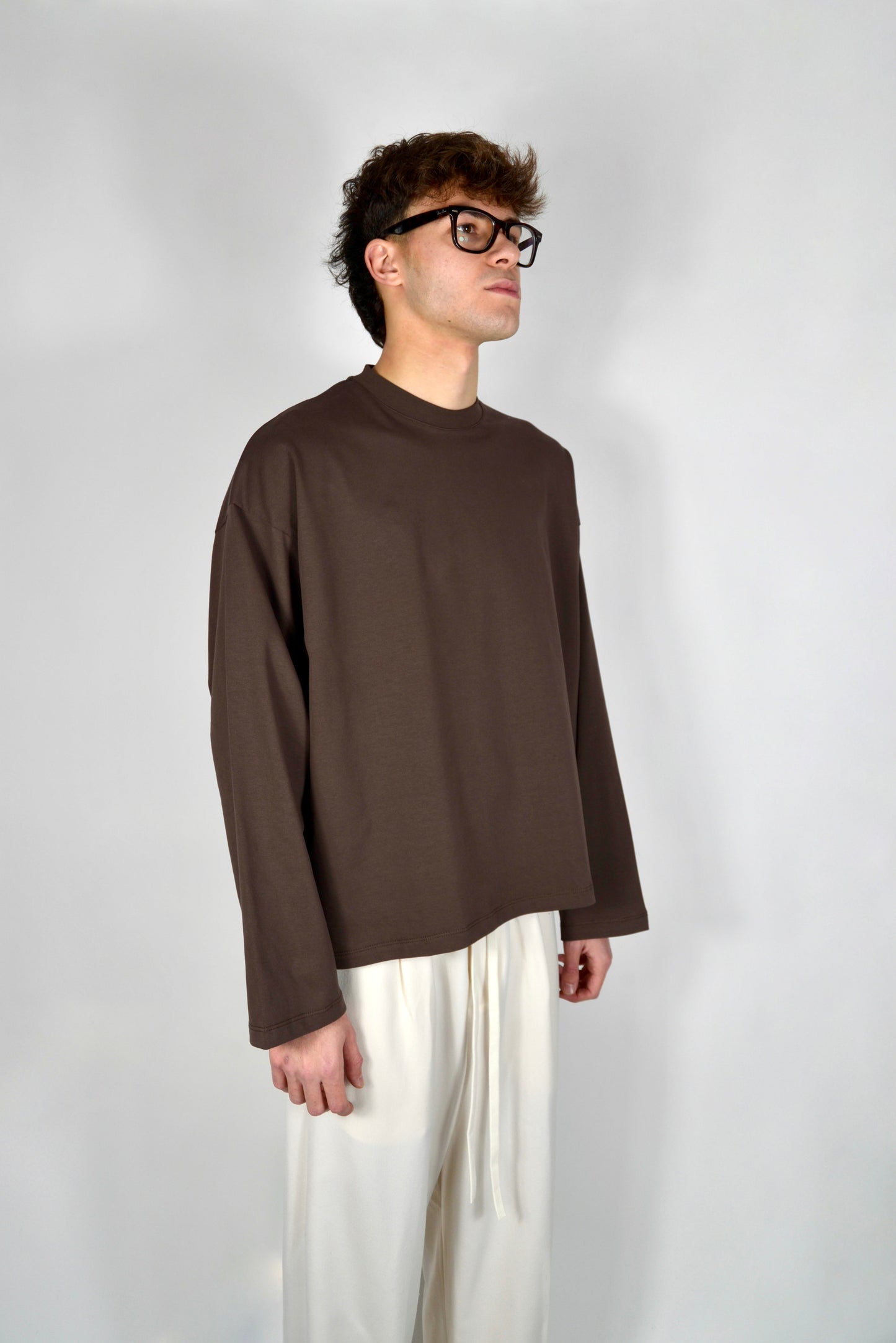 Camiseta Manga Larga Marrón