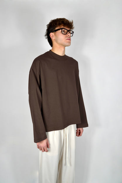 Camiseta Manga Larga Marrón