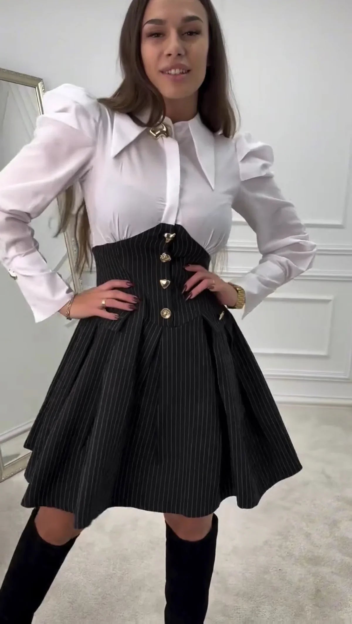 Vestido Eda Midi Estilo Camisa 7 Colores