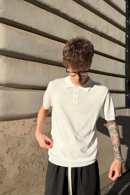 Polo Hilo Blanco