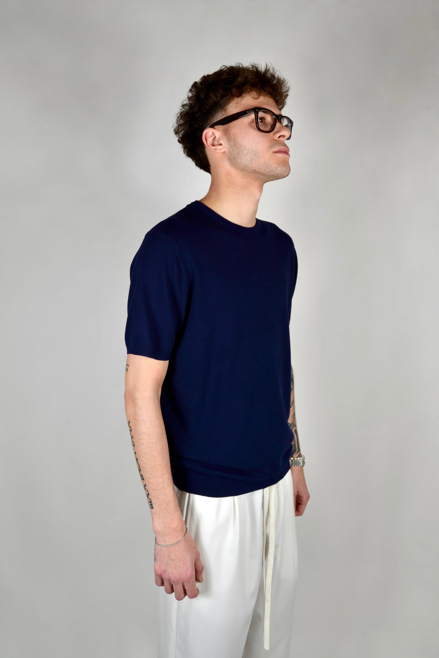 Camiseta Hilo Premium Azul Navy