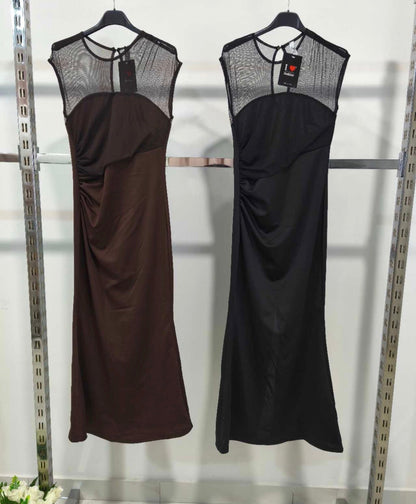 Vestido Samiha Elegante Sin Mangas 2 Colores