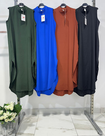 Vestido Merid Largo Favorecedor 7 Colores