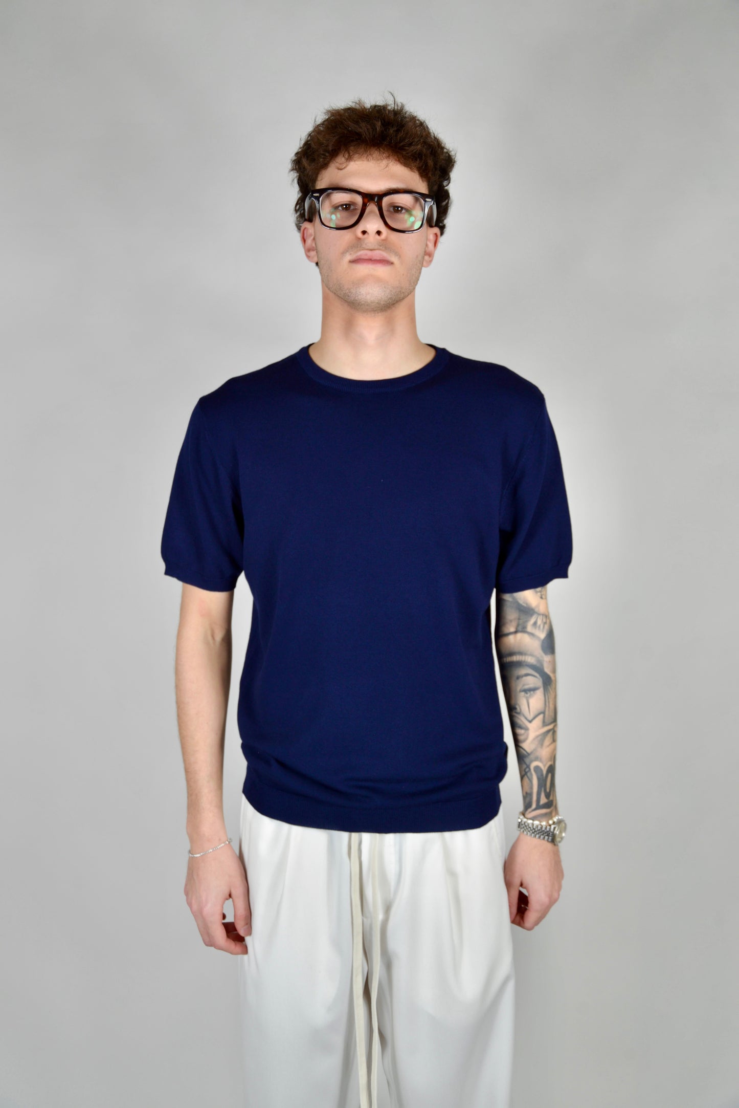 Camiseta Hilo Premium Azul Navy