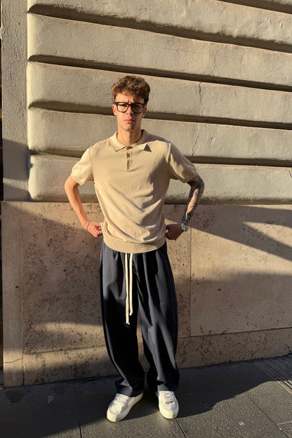 Polo Hilo Beige