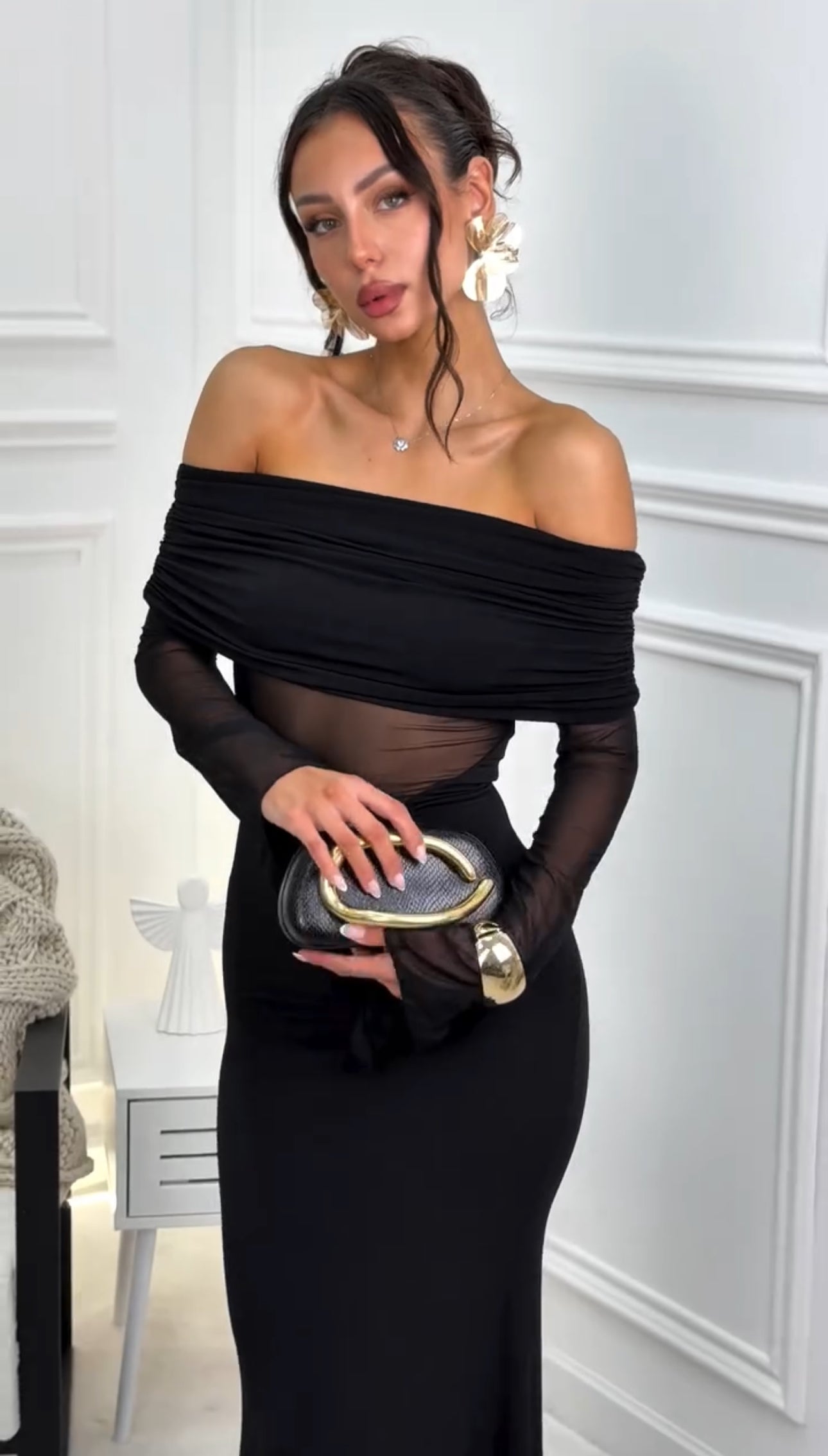 Vestido Velato Transparencias Sensual Noche