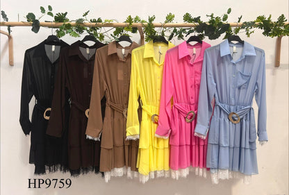 Vestido Letizia Midi Manga Larga 4 Colores