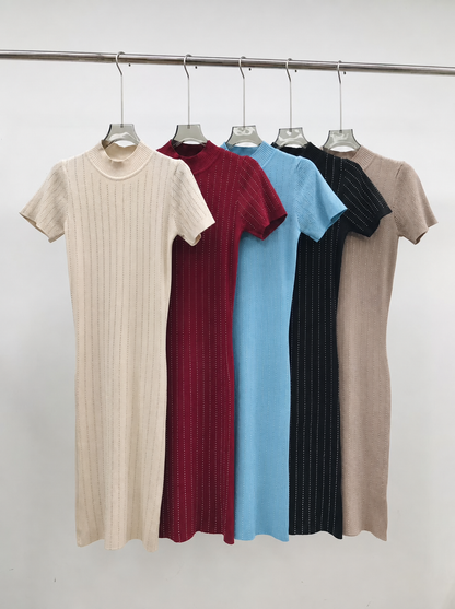 Vestido One Midi Media Manga Canalé 5 Colores | Martín Essence